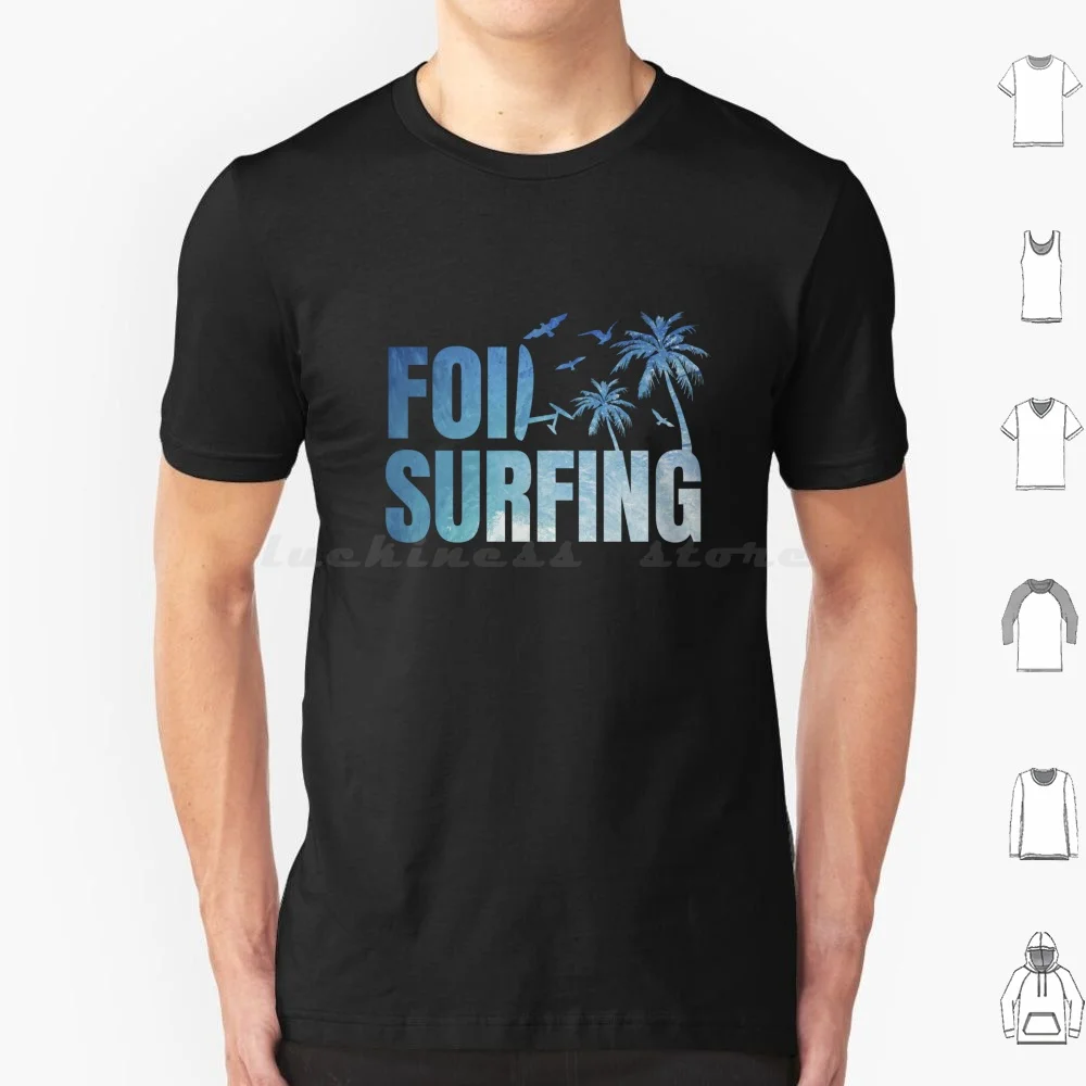 Foil Surfing Wing Foiling Gift Idea T Shirt Big Size 100% Cotton Sky Foil Surfing Surfing Foil Wing Surf Water Sports Idea