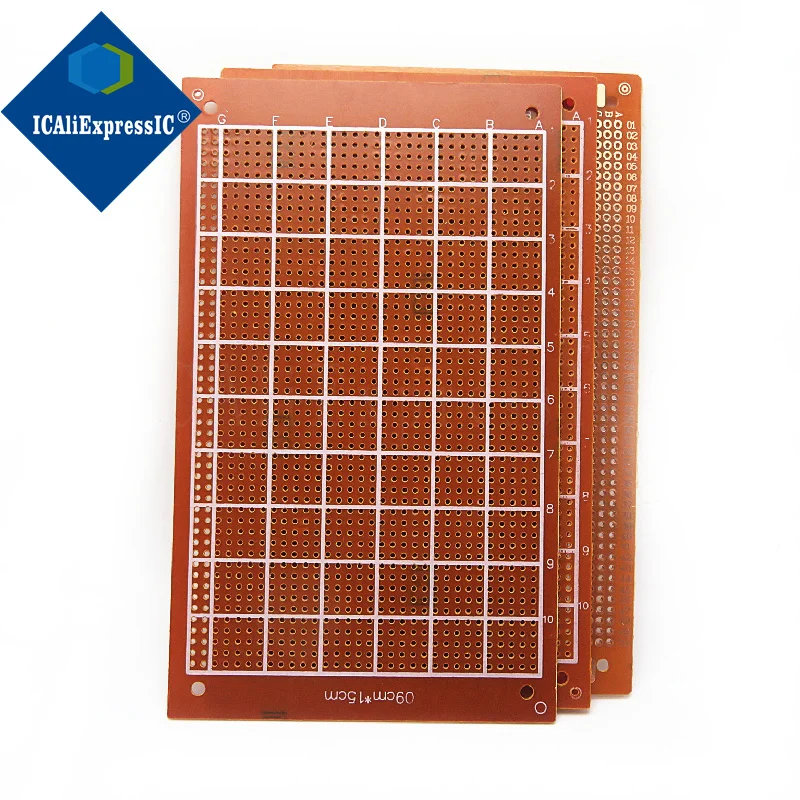 

5piece Universal experimental board 9*15 9x15CM single-sided bakelite PCB circuit board yellow-brown ordinary board