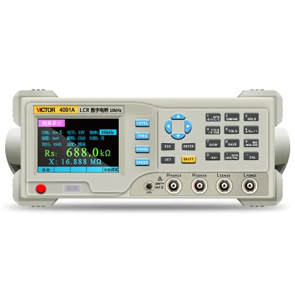 Victor 4091a 4091b 4091c Digitale Bank-Type Lcr Meter 10-10 Khz Kelvin Klem Rs232 Interface