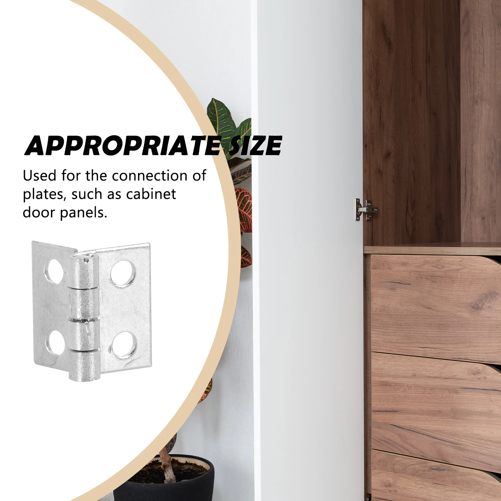 

100Pcs Mini Hinges Copper Durable Wooden Box Hinges Jewelry Case Cabinet Accessories Metal Hinge Cabinet Hinge