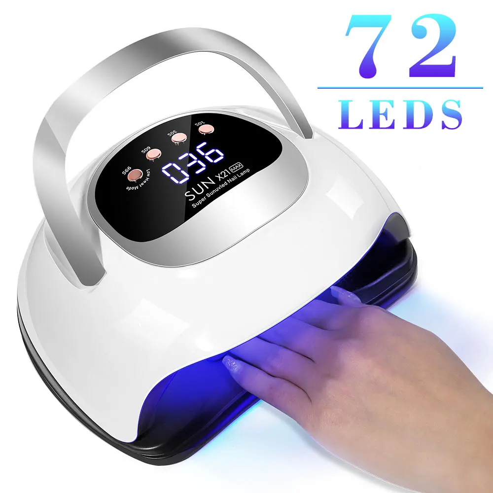 SUN X21 Max Fast Drying Phototherapy Machine 320W Nail Light For  Drying All Nail Polish With 4-Speed Timing Portable Nail Lamp