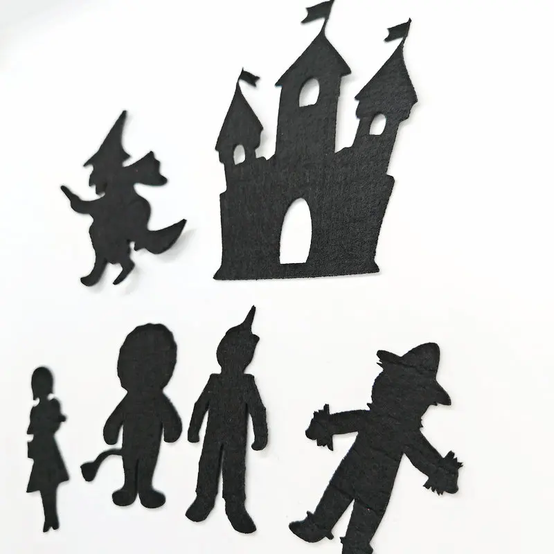 Early Childhood Shadow Play Stories Fairy Tales The Wizard of Oz Set Bamboo Stick Silhouette Decoration Home Supplies