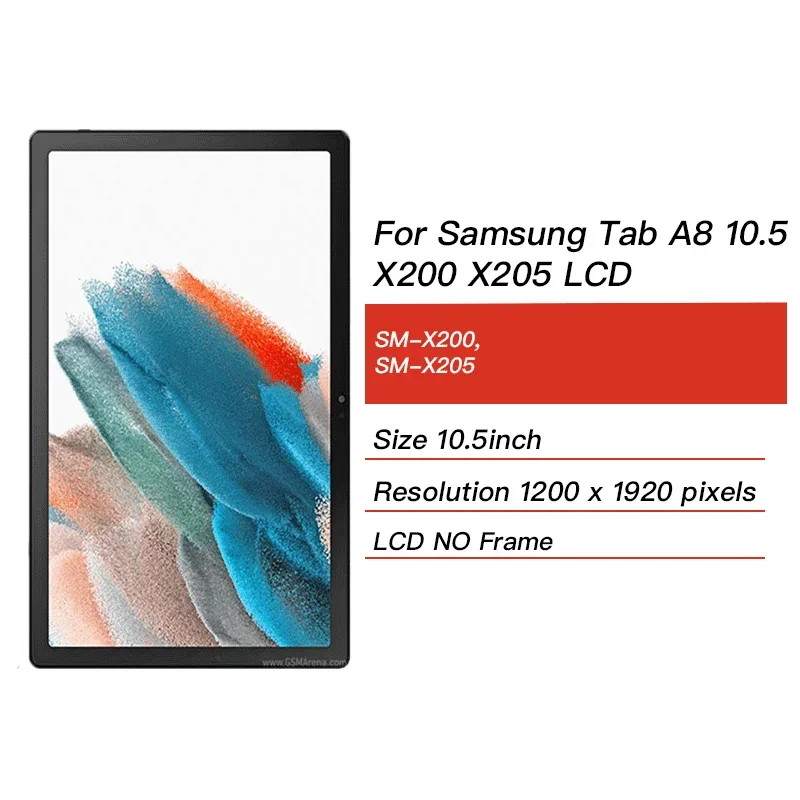 Test Origianl LCD For Samsung  Tab A8 10.5 2021 SM-X200 X205 X205C Lcd Touch Screen Digitizer Sensor Assembly Panel