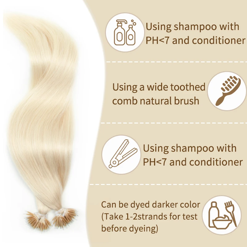 Invisible Nano Hair Extensions 100% Human Hair 16-22inch Long Straight 50G Pack for Women Daily Use Add Length Volume