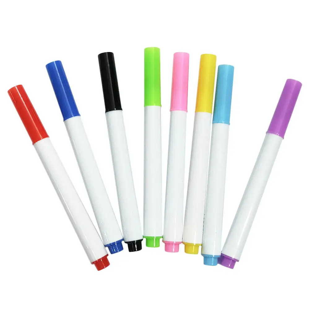 

8Pcs Whiteboard Markers Dry Erase Pens Washable Quick Dry Erasable Comfort Grip Magnetic Base for Classroom Home Office Use