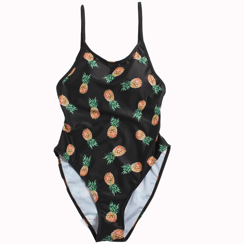 Sexy Beach Wear Bathing Swimwear Bikini Woman Pineapple Print One Piece Swimsuit Swimming Suit for Women Clothes Clothes