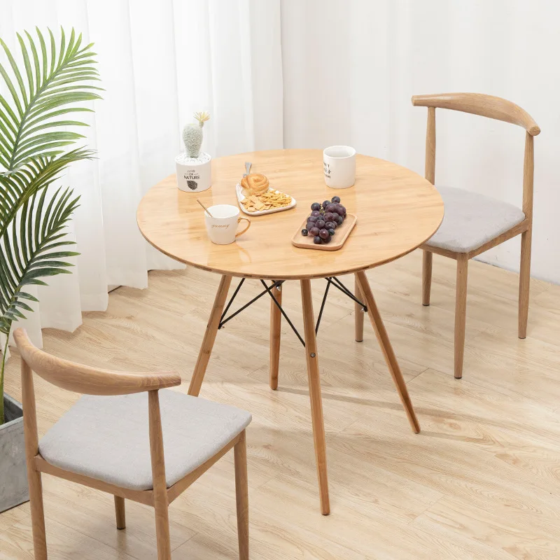 Dining table household small apartment round modern simple eating living room coffee minimalist casual