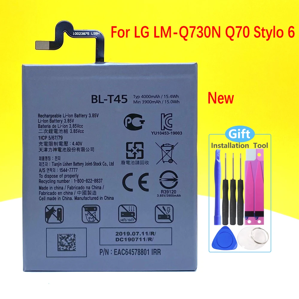 100% NEW 4000mAh BL-T45 For LG LM-Q730N Q70 Q730VMW Stylo 6 Stylo6 High Quality Battery