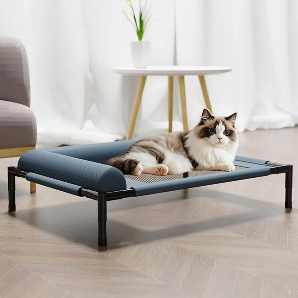 

Washable Mesh Elevated Dog Beds Removable Breathable Dog Cooling Bed with Pillow Raised Dog Bed for Small Medium Dogs
