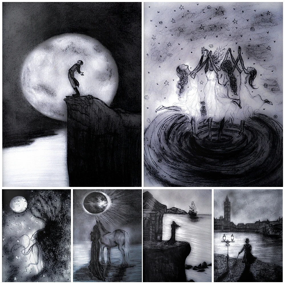 

Witches Sabbath Art Witch Pagan Drawing Legend Sacred Feminine Vintage Wall Art Canvas Painting Werewolf And Fairy Poster Print