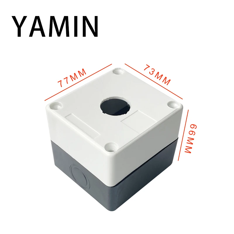 22mm One Holes BX1-22 Equipment Urgent Emergency Stop Push Button Switch Protection Box Gray Plastic Box