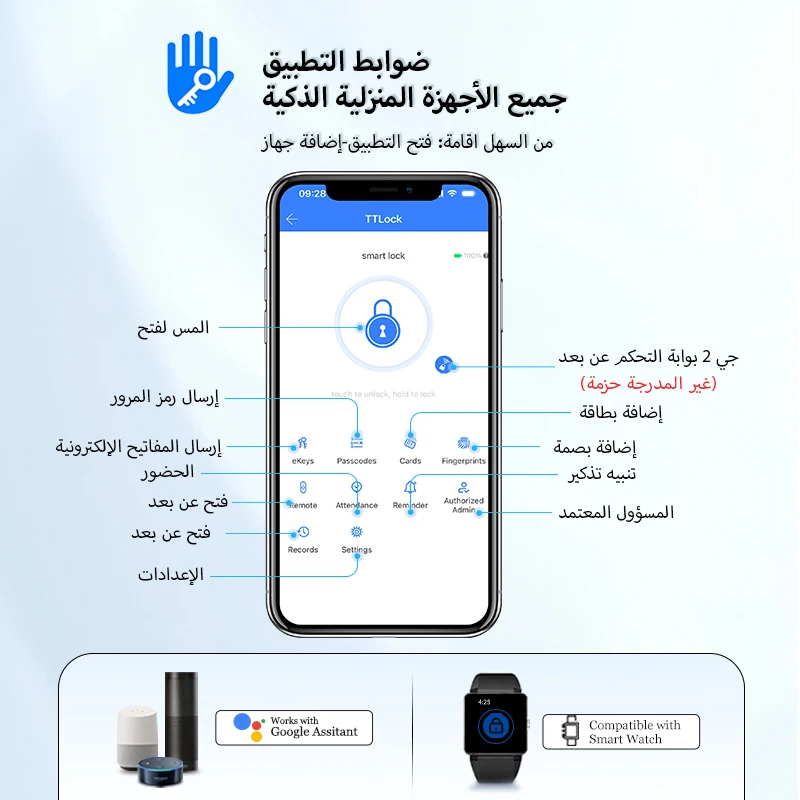 Saudi New Fingerprint Smart Door Lock TTLock App Code Card Key Digital Electronic Lock For Home For Apartment system 4585