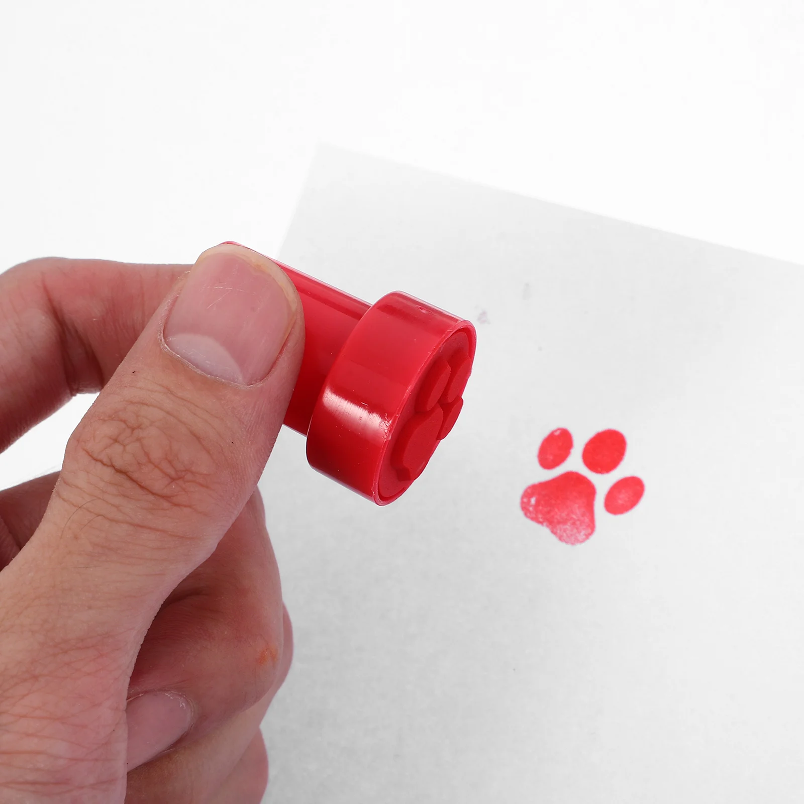 12 Pcs Dog Paw Small Seal Party Favors Gift Stamps Stampers for Kids Bulk Plastic Adorable