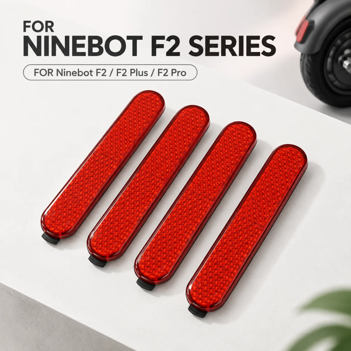 Rear Wheel Decor Cover 2 PCS Yellow Reflector for Ninebot F2 F2 Plus F2 Pro Scooter Left Right Trim Kit