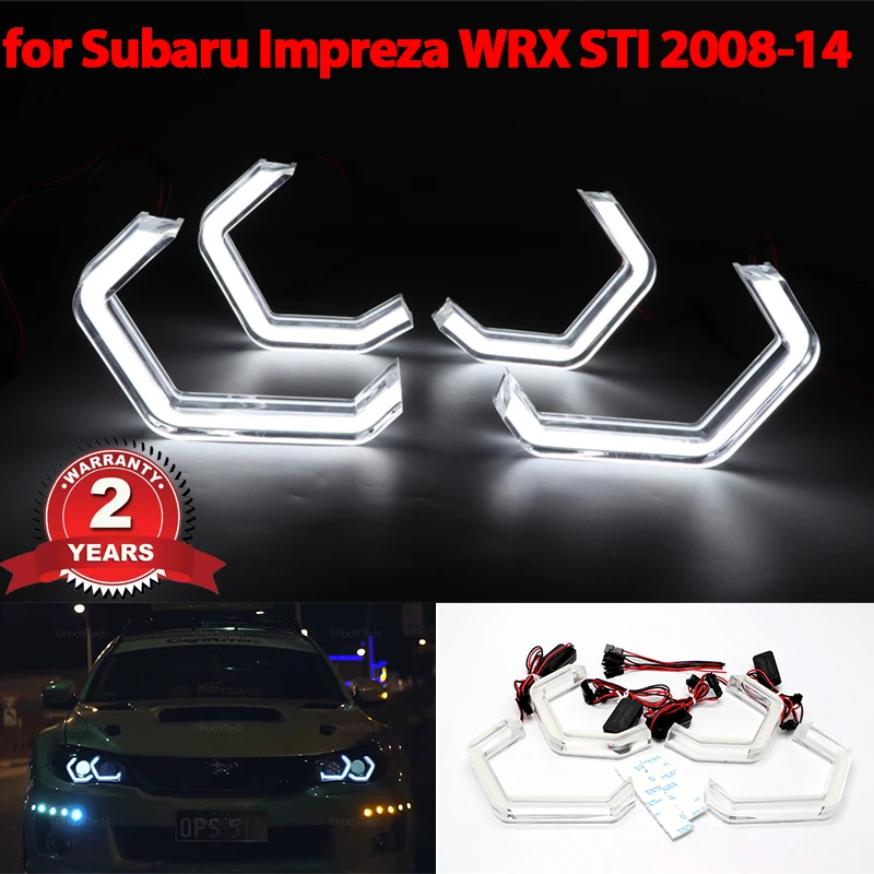 

For Subaru Impreza WRX STI 2008-2014 Car Accessories LED Angel Eyes M4 Style DRL Halo Rings