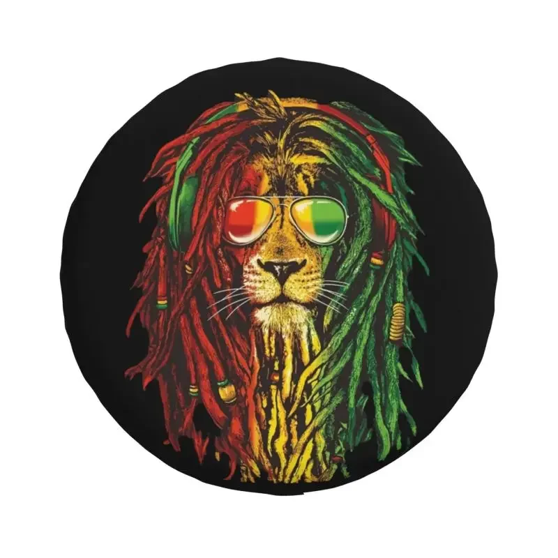 Rasta Reggae Lion Spare Tire Cover for Toyota Land Cruiser Prado Jeep 4WD 4x4 Jamaican Jamaica Lover Car Wheel Protector Covers