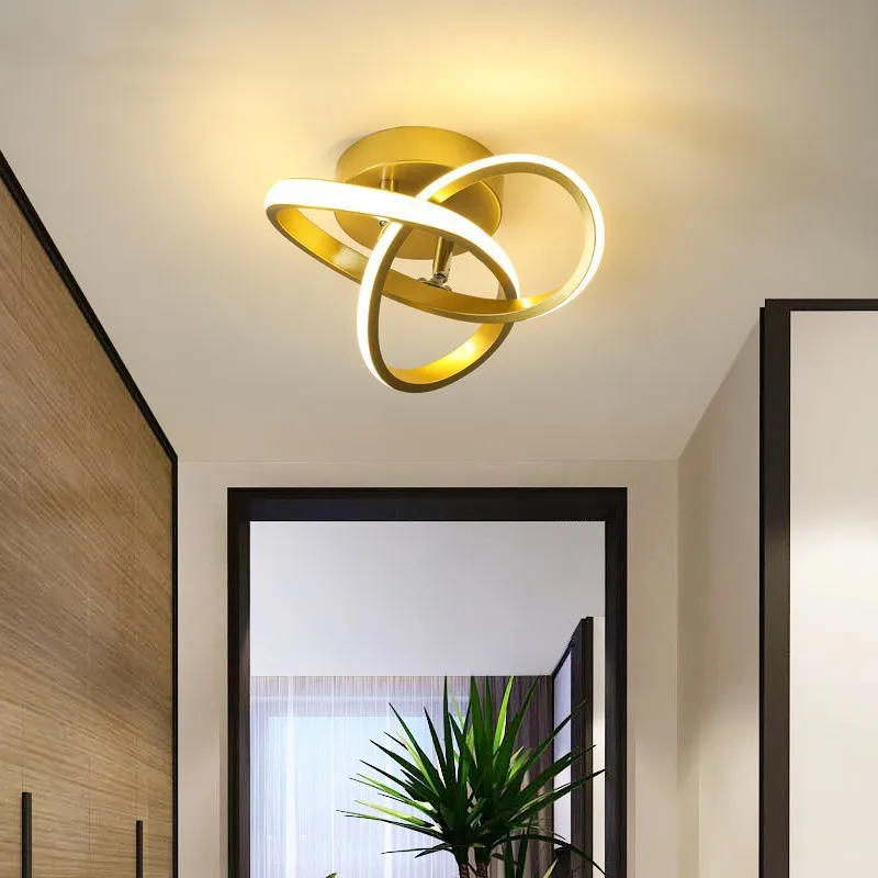 

Nordic Minimalist LED Lights with Double Circles for Bedroom Hallway Staircase Balcony Entrance Home Indoor Decor
