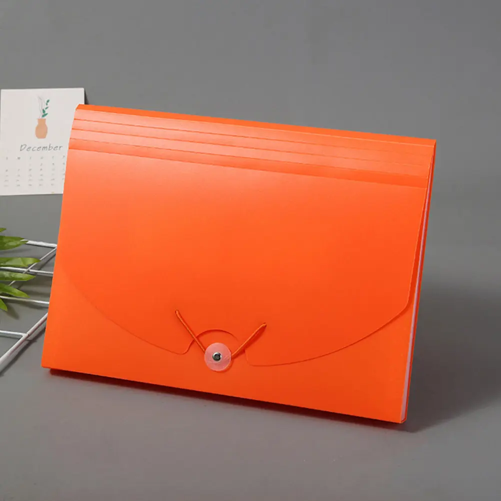 

1Pcs Orange A4 Document Folder for Office File Storage Portable File Pouch Organize Papers Cleanly Efficient Document Storage