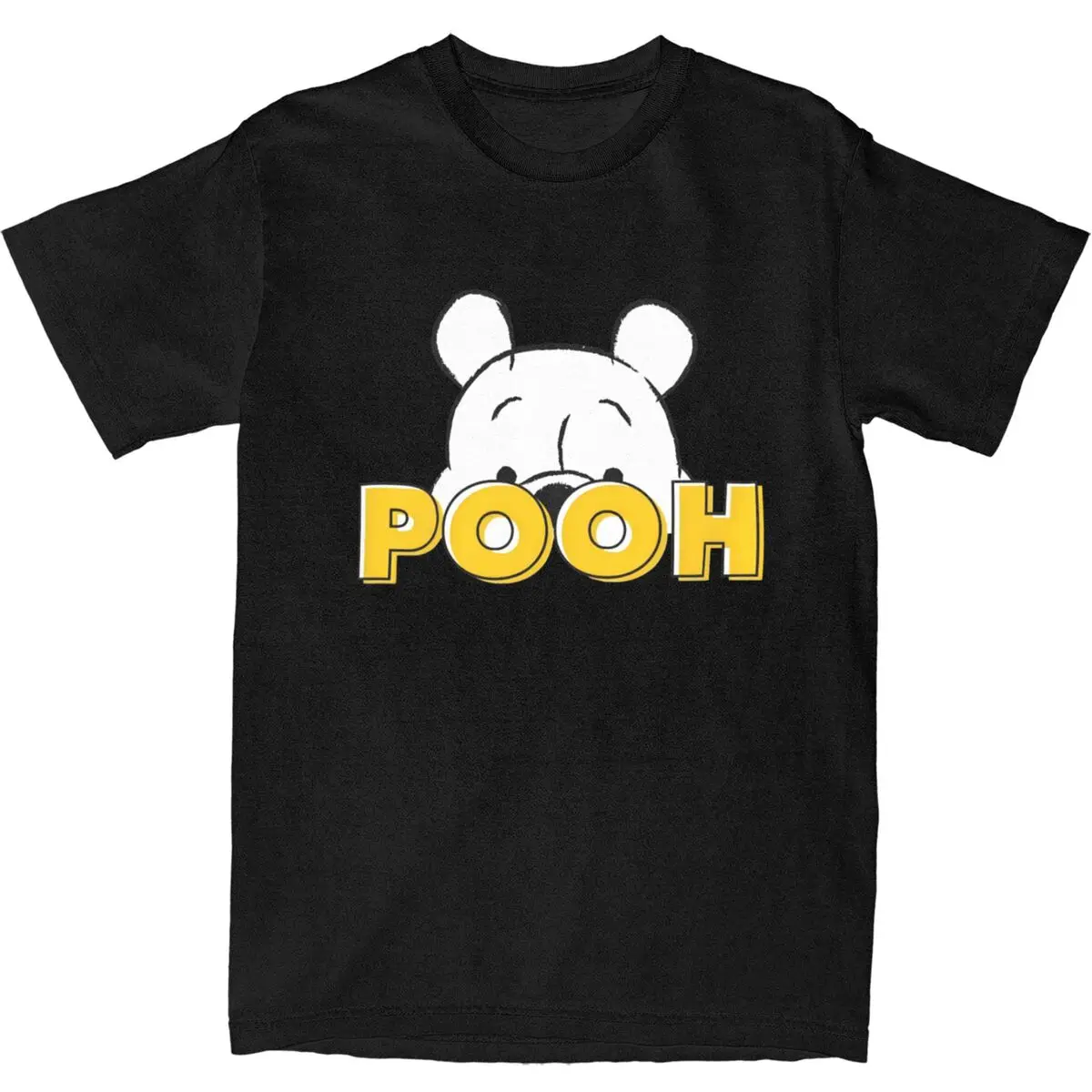 Winnie The Pooh Peek A Boo T-Shirt Popular T Shirts Short Sleeves Y2K Funny Tshirt Summer Cotton Crew Neck Oversized Clothes