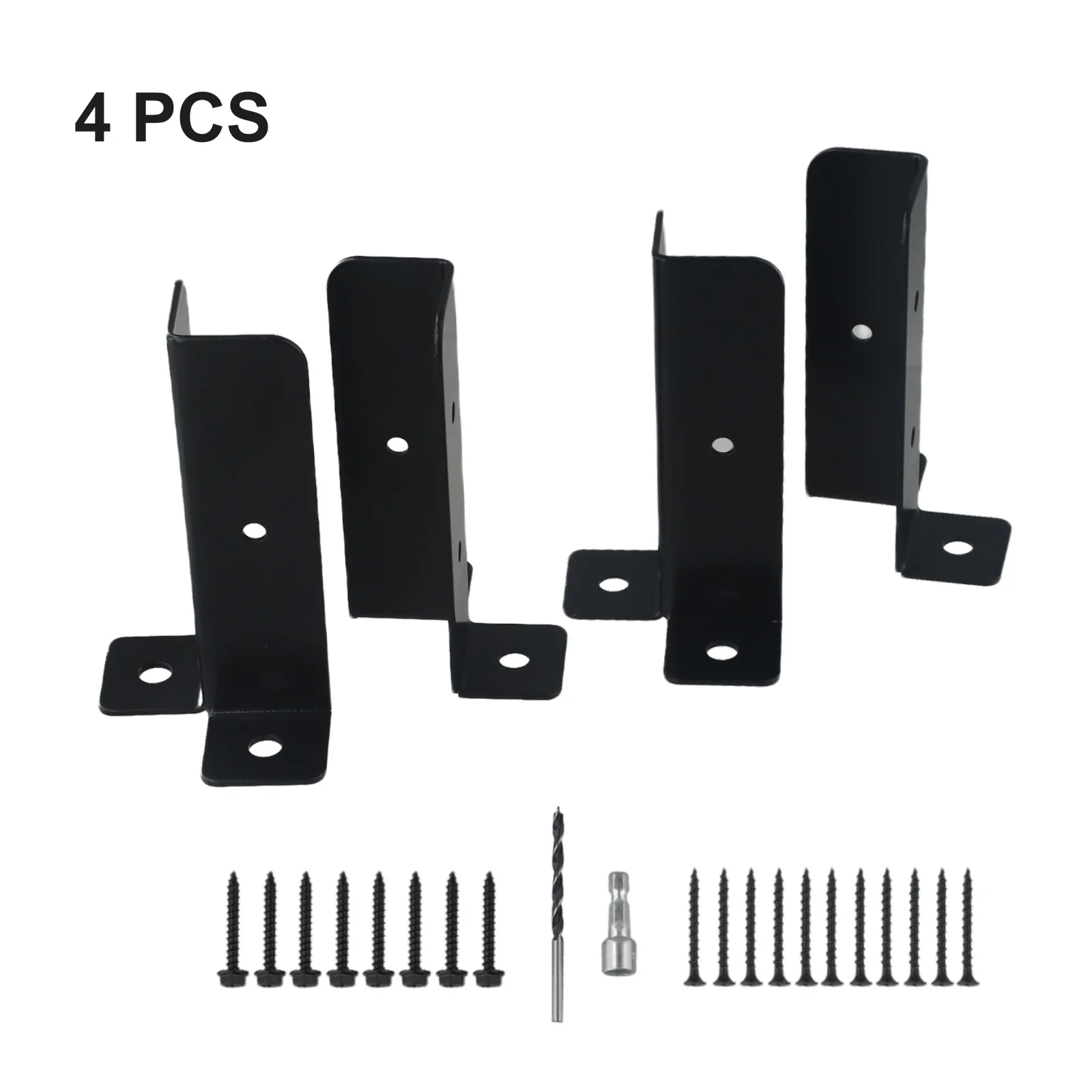 Adjustable Fence Support Brackets Iron Post Anchor Base Resistant Material Reusable Performance Easy Installation
