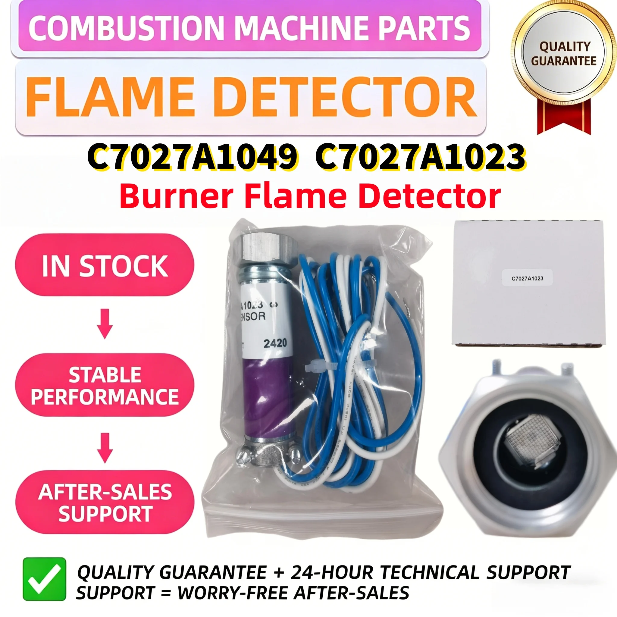 

C7027A1049 C7027A1023 High Photosensitive Flame Photocell Longer Housing Diesel Burner Combustion Spare Parts, Same Day Shipping