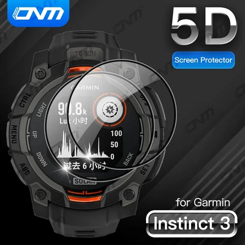 Protector de pantalla para Garmin Instinct 3 AMOLED y SOLAR 50mm 45mm HD antiarañazos cobertura completa accesorios de película protectora