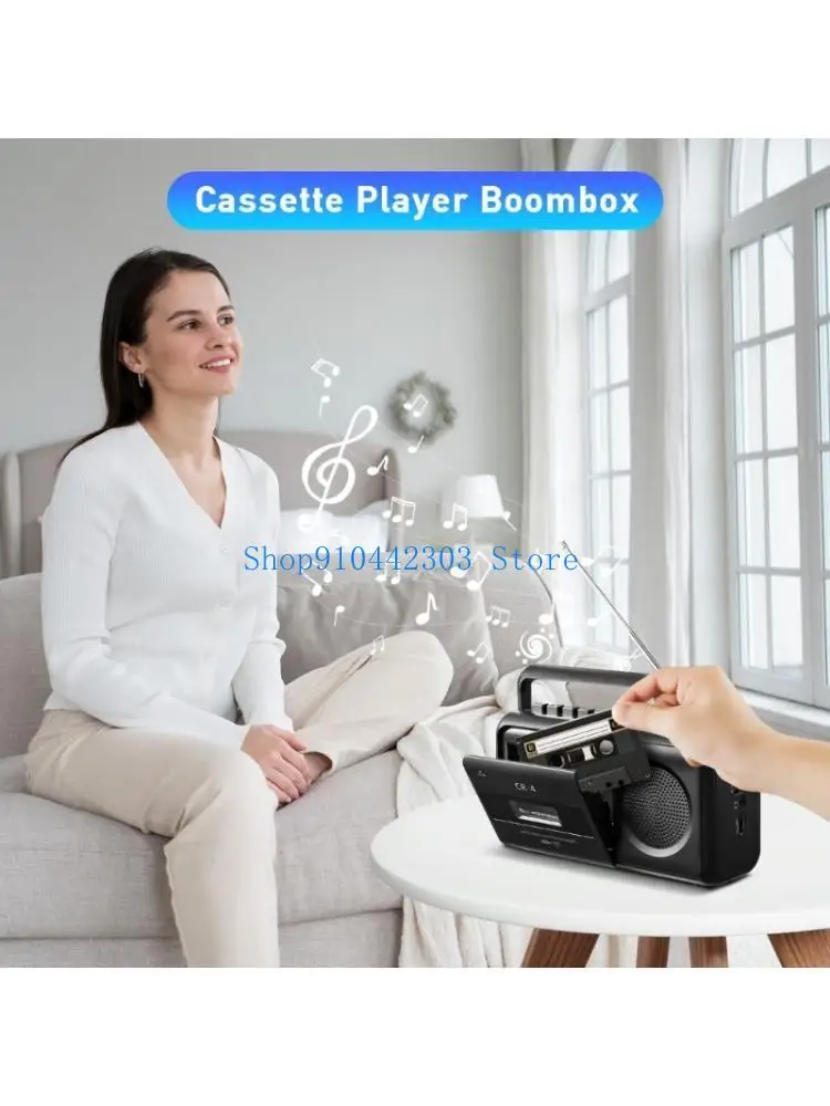 

652F Lightweight USB Cassettes Player Featuring FM Radio For Outdoor Music Lovers