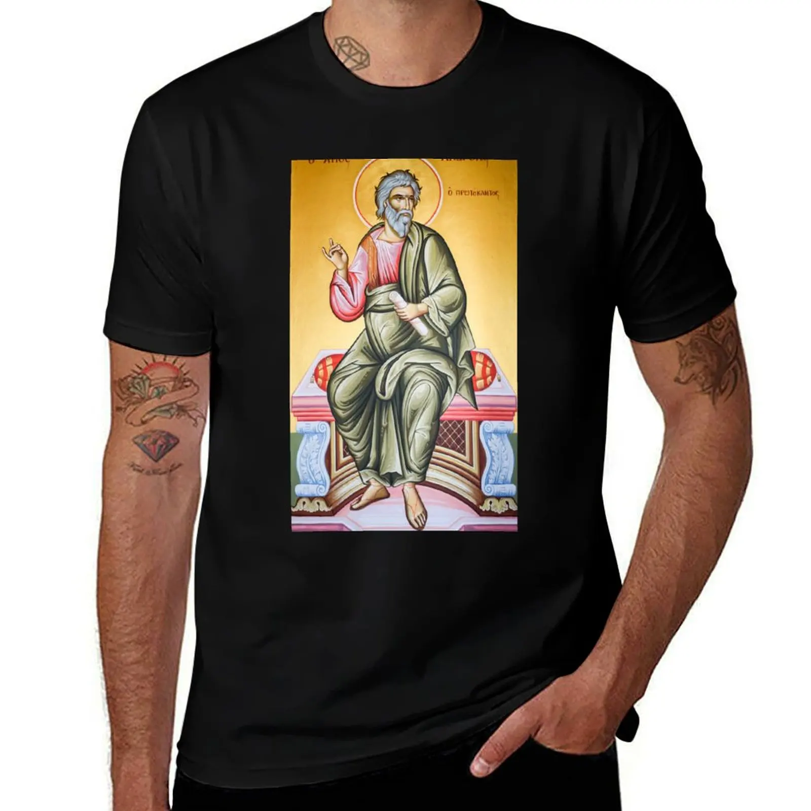 

Ayios Andreas (Saint Andrew) T-Shirt tees rapper graphic tees Short sleeve tee Blouse clothes for men