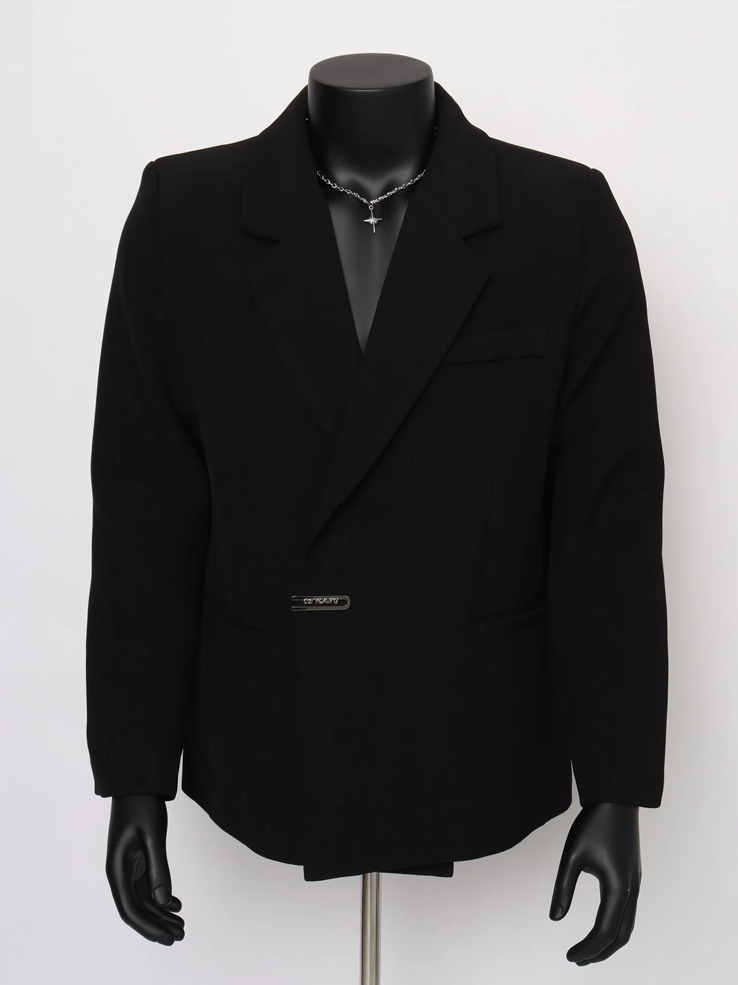 

Черный повседневный мужской пиджак Starlit: модный, стильный, с подплечниками, для отдыха, в западном стиле