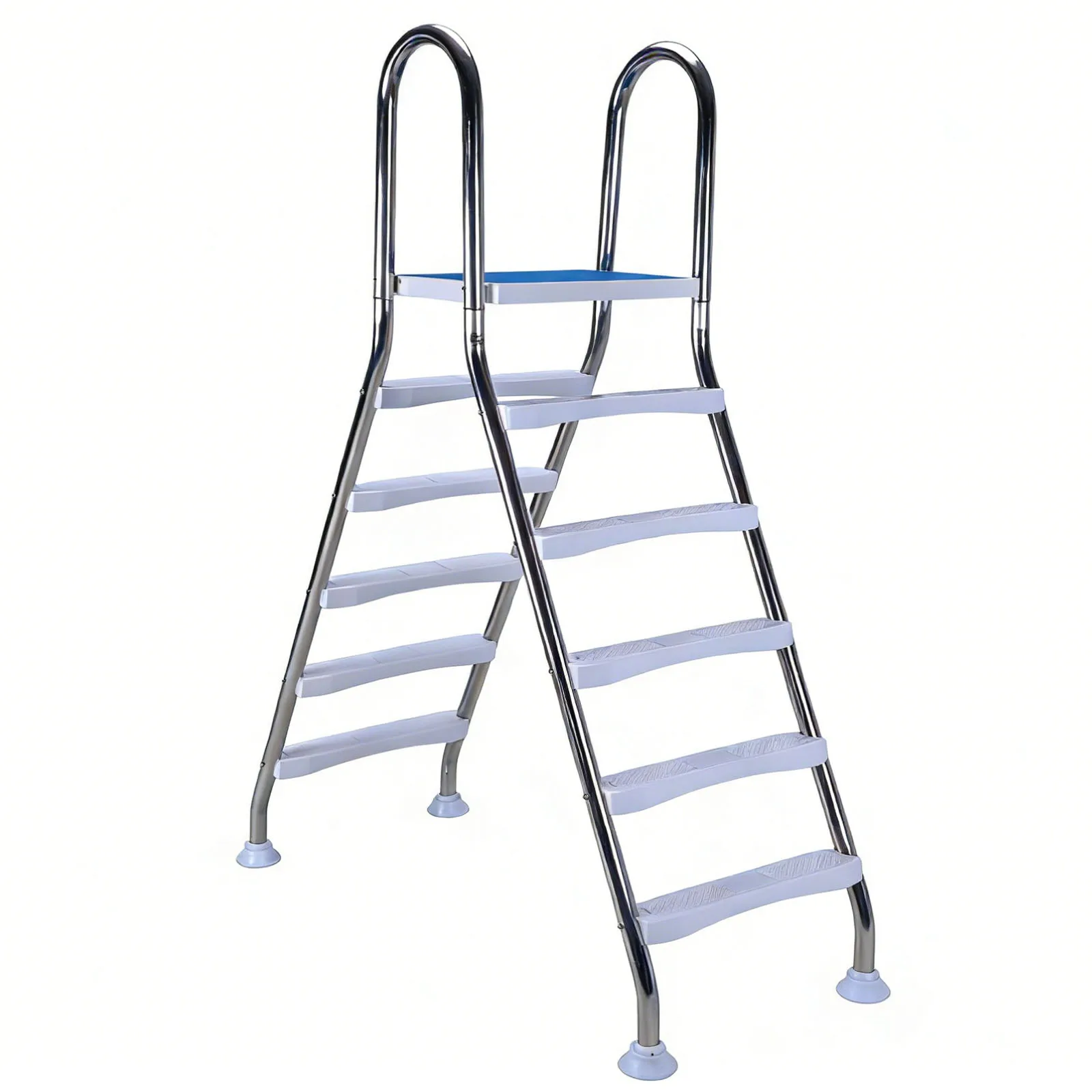 

Лестница для наземного бассейна 52 дюйма, из нержавеющей стали 304, 5 ступеней, с двойными поручнями и нескользящими ступенями