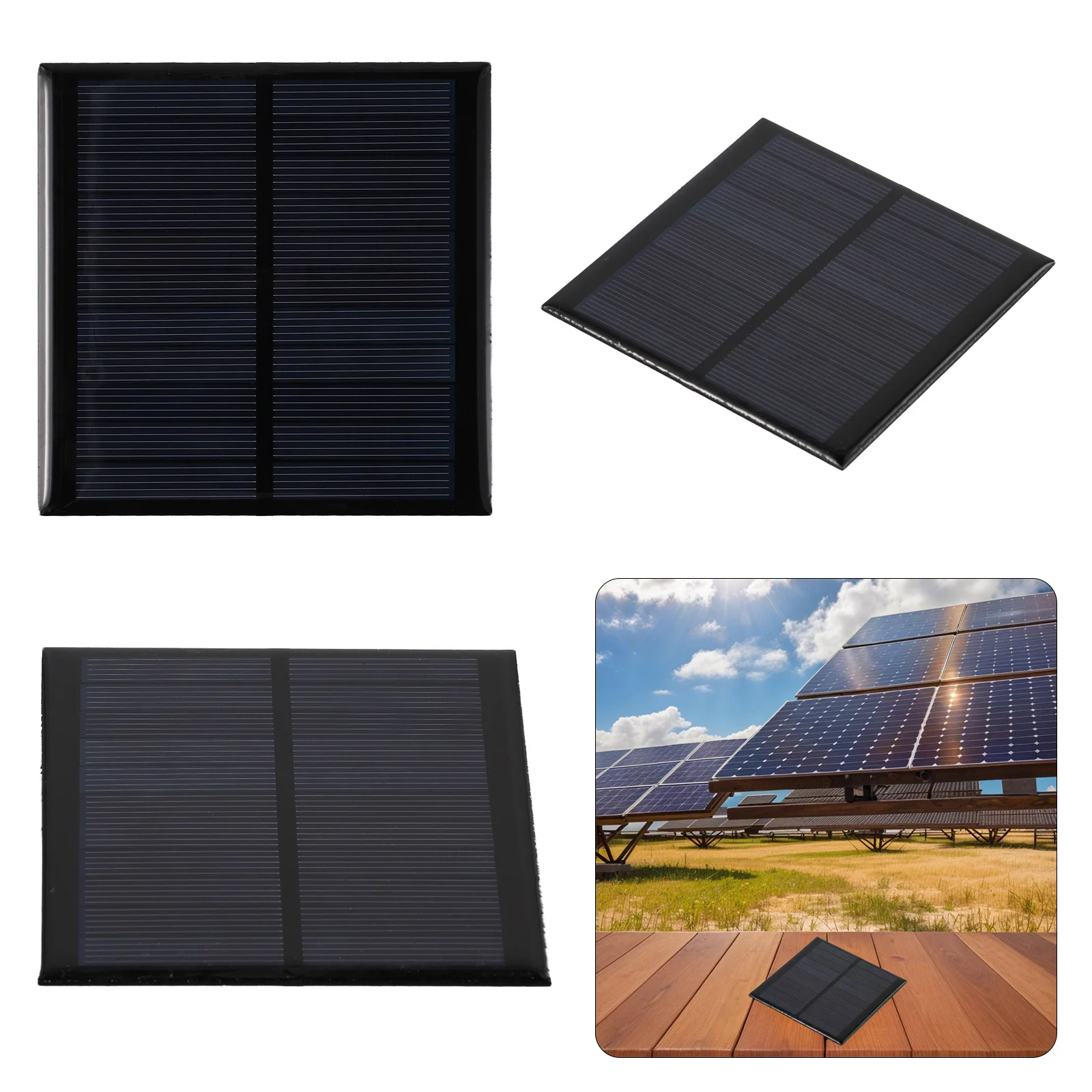 Camping Trips 95*95mm Mini Solar Panel Efficient Solar Charger Scratch Resistant Design Compact Outdoor Charger