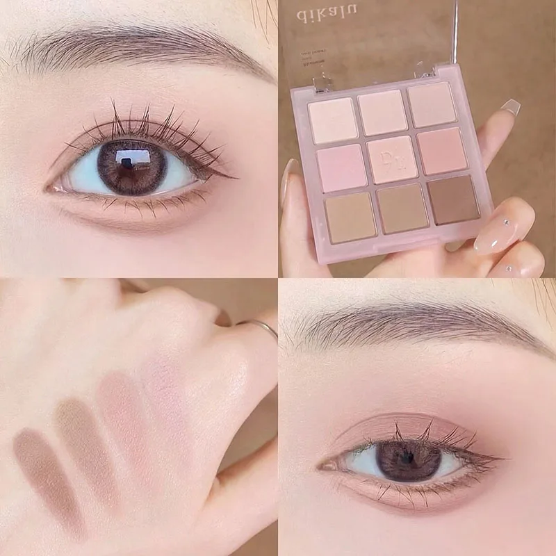 Dikalu-9-Color Eyeshadow Plate, Butter Cream, Butter Cream, Daily Matte Pearl, Clear Peach