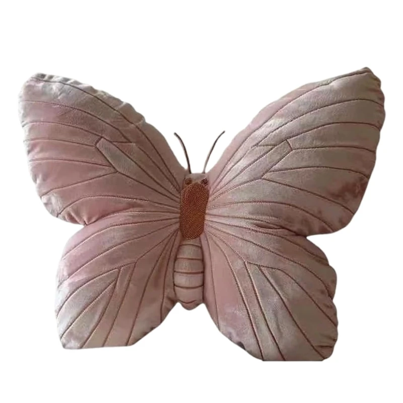 Charm Butterfly Stuffed Pillow, Plush Seating Pad for Home Decorations Adorable Butterfly Figure for Bed or Sofa