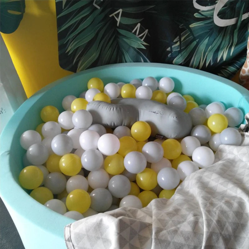 INS 90ซม.รอบ Ocean Ball Pit สนามเด็กเล่นในร่มนุ่มของเล่นเด็ก Playpen รั้วเด็กความปลอดภัย Barrier ตกแต่งห้อง