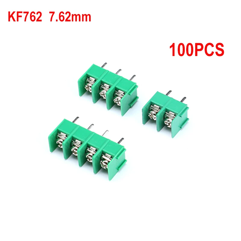 

100PCS KF762 7.62mm Pitch Terminal Block 2P 3P 4P Terminal Connector Screw Spliced 2PIN 3PIN 4PIN 300V 20A for Arduino