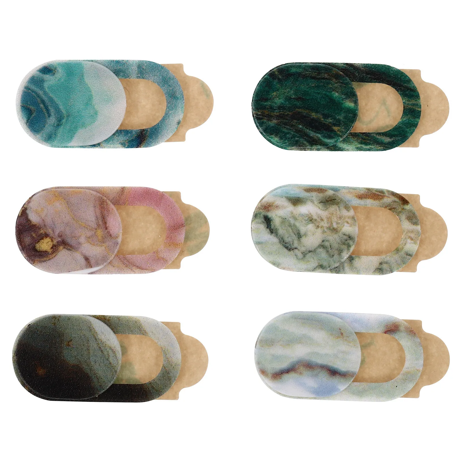 

6Pcs Marble Pattern Webcam Privacy Covers Dust-Proof Lens Caps Camera Protectors for Laptop Mobile Phone Tablet Privacy Stickers
