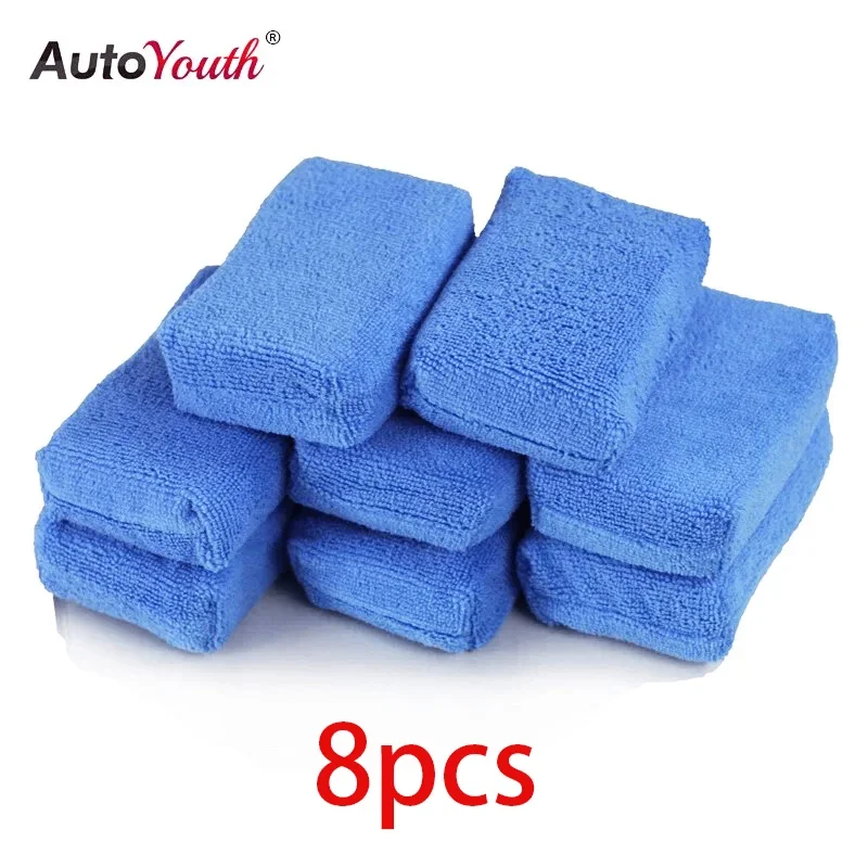 

AUTOYOUTH Microfiber Car Cleaning Applicators Car Washing Sponge Automobile Cleaning Cloths Car Wax Polishing Pad Car Detailling