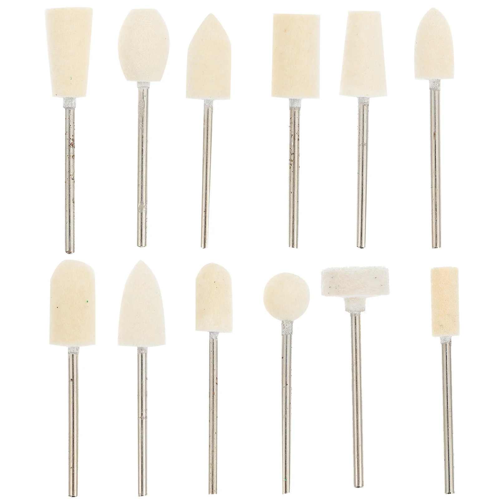 

12Pcs Wool Nail Drill Bits Set Durable Polishing Tools for Gel Acrylic Nails DIY Salon Manicure Pedicure Nail Drill Bit