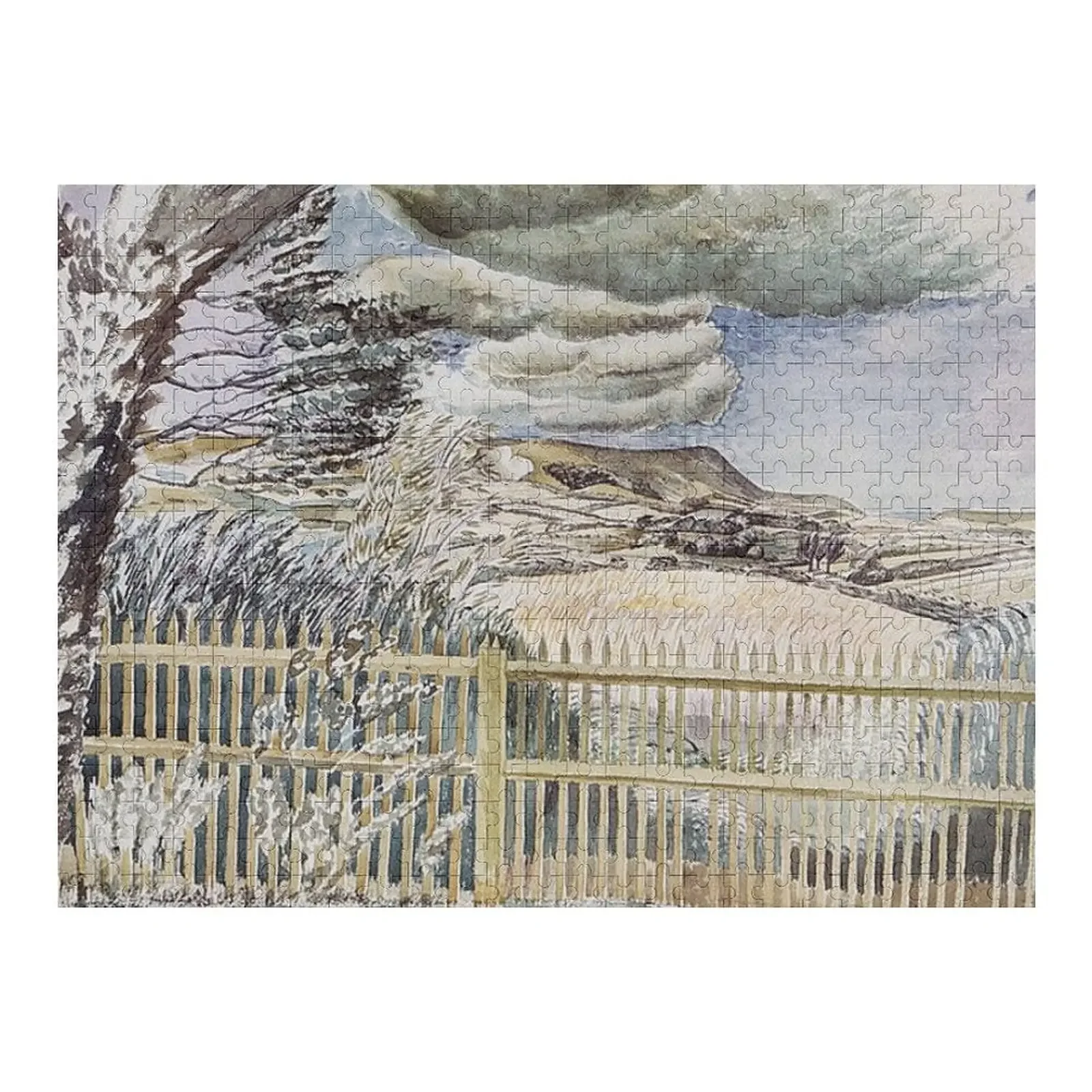 

Firle Beacon by Eric Ravilous Jigsaw Puzzle Wooden Name Personalized Puzzle