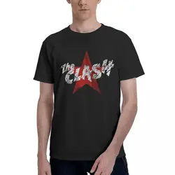 Man crew neck t-shirt Design Clothing The Clash London Calling Tops 100% Cotton