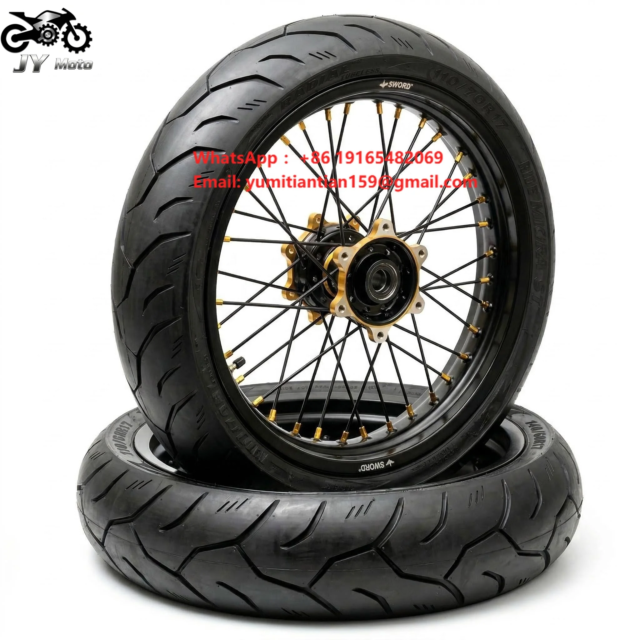Custom SuperMoto Wheels Surron Ultra Bee Choose 110/70 or 100/80 Front, 140/60 or 130/70 Rear