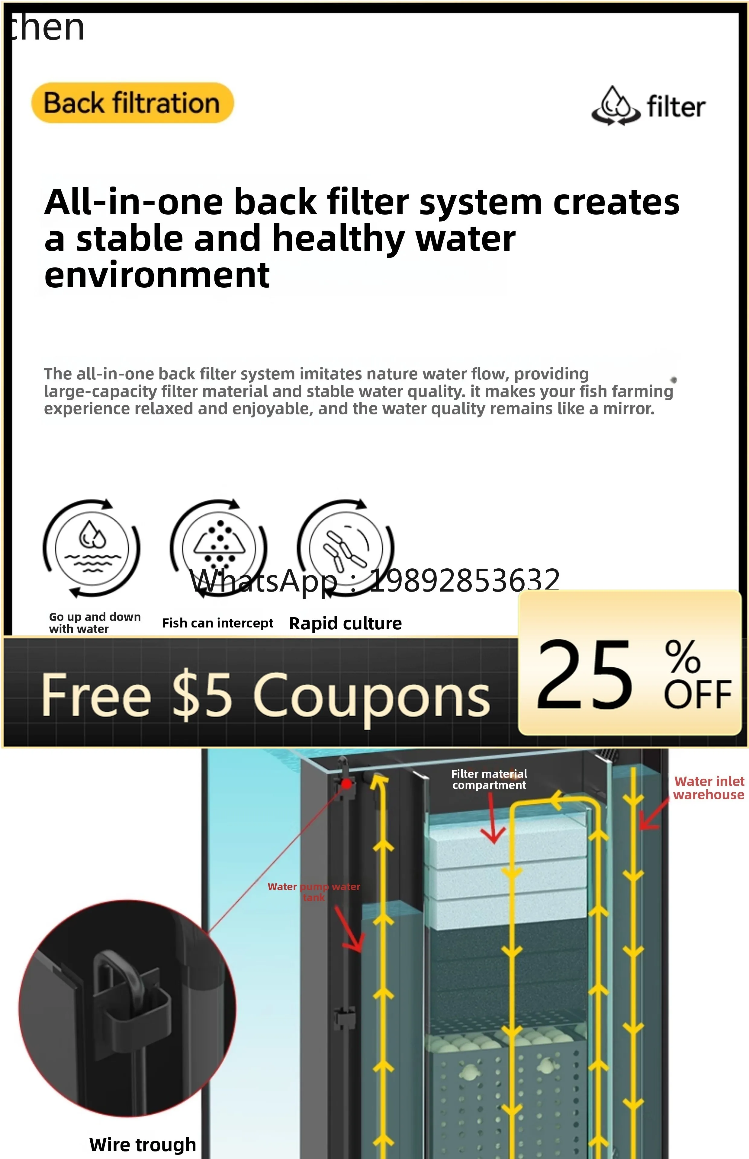 

fish tank living room ecological water-free household ultra-white glass aquarium