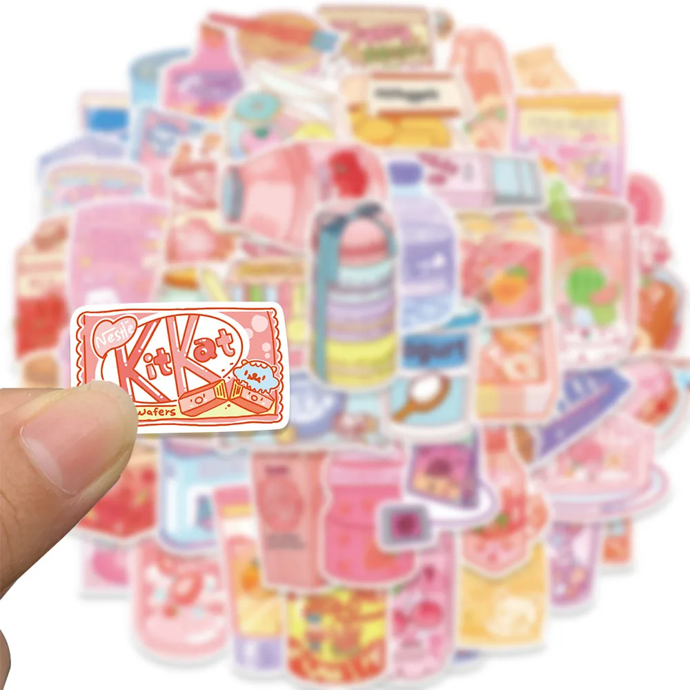 50PCS Ins 스타일 크리 에이 티브 스낵 스티커, 휴대 전화, 컵, 편지지 상자, 스크랩북에 대 한 DIY 장식 방수 스티커