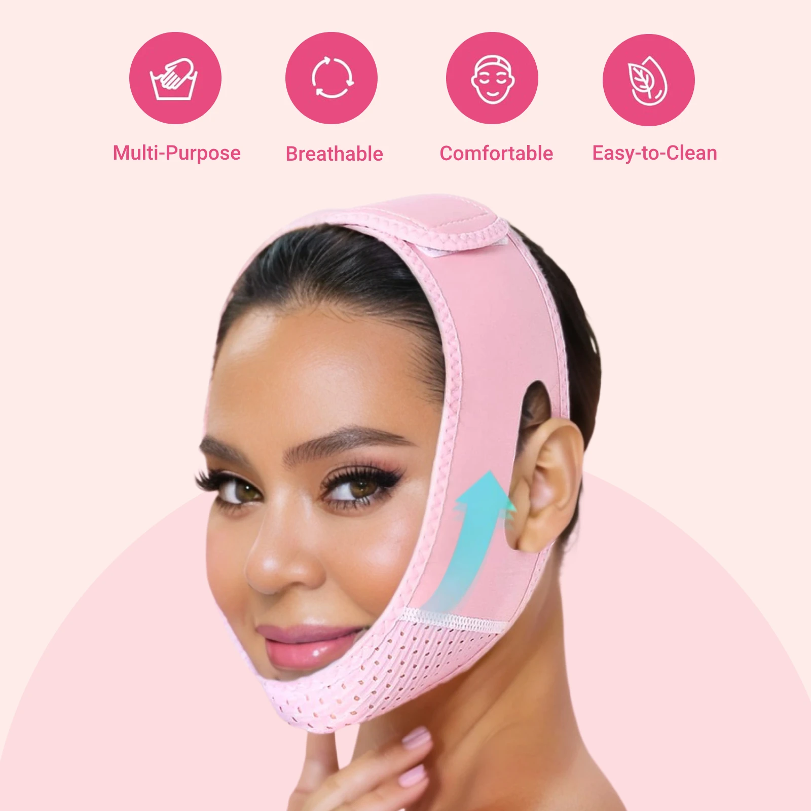 V Line Lifting Chin Strap Reusable Adjustable Face Lift Strap Chin Strap For Double Chin For Women