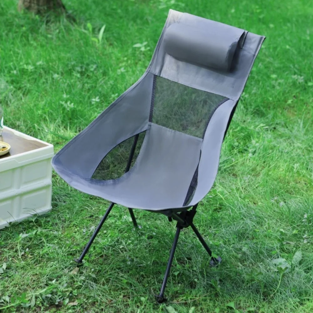 

Portable Ultra Light Outdoor Folding Chair Ergonomic Detachable Moon Chair Comfortable Beach Chair for Camping
