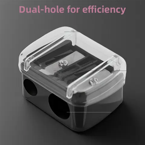 3pcs Double Hole Pencil Sharpener Make-up Pencil Multi-purpose Automatic Pencil Sharpener for Office and School Supplies