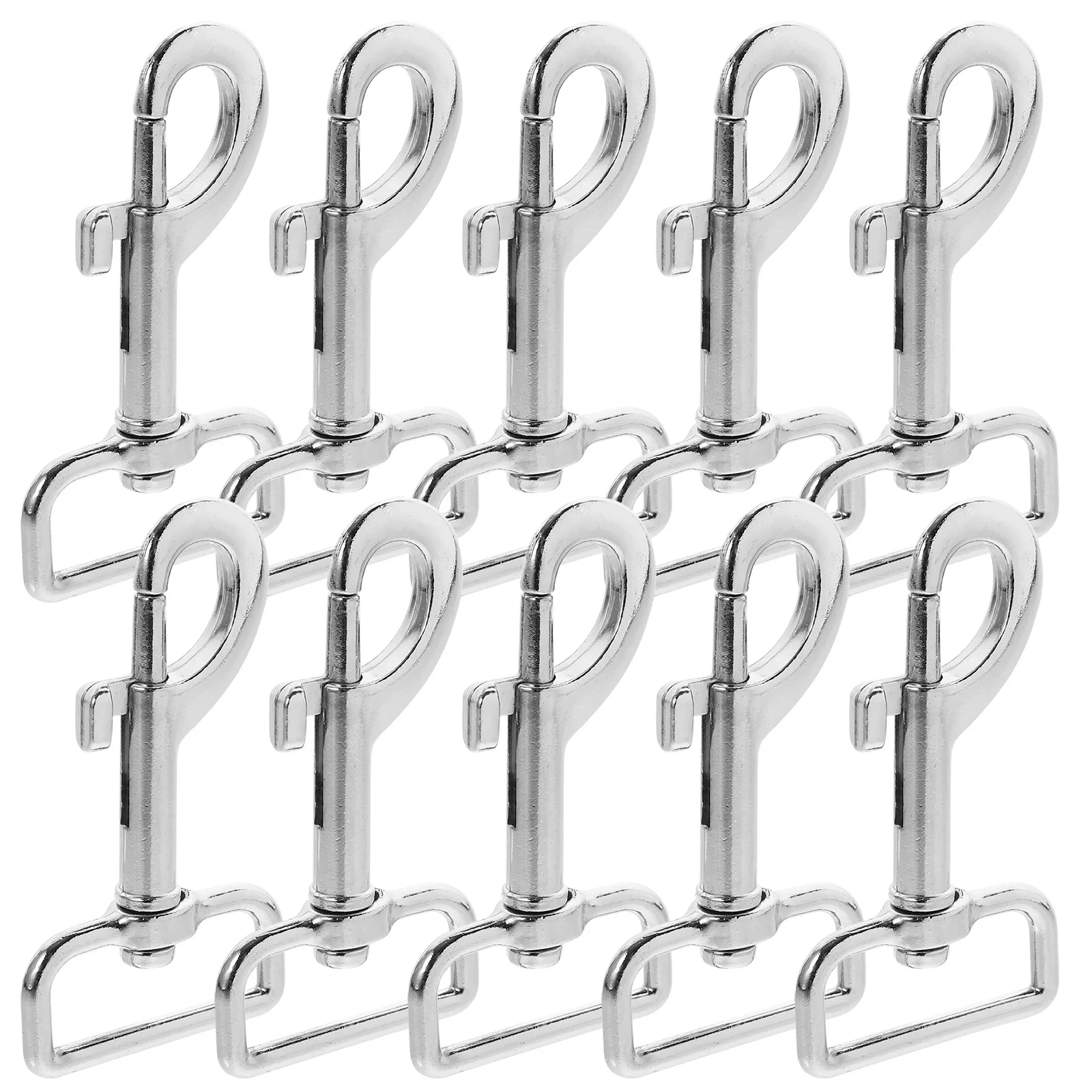 

10pcs Bolt Heavy Duty Dog Leash Clips Swivel Hooks Metal Dog Leash Clasp Carabiner Pet Collar Durable Wear Resistant