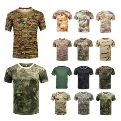 Forest Camouflage T Shirt for Men 3D Printing Jungle Desert Russian T-shirts Oversized Quick Dry Tops Short Sleeve Tee Shirts