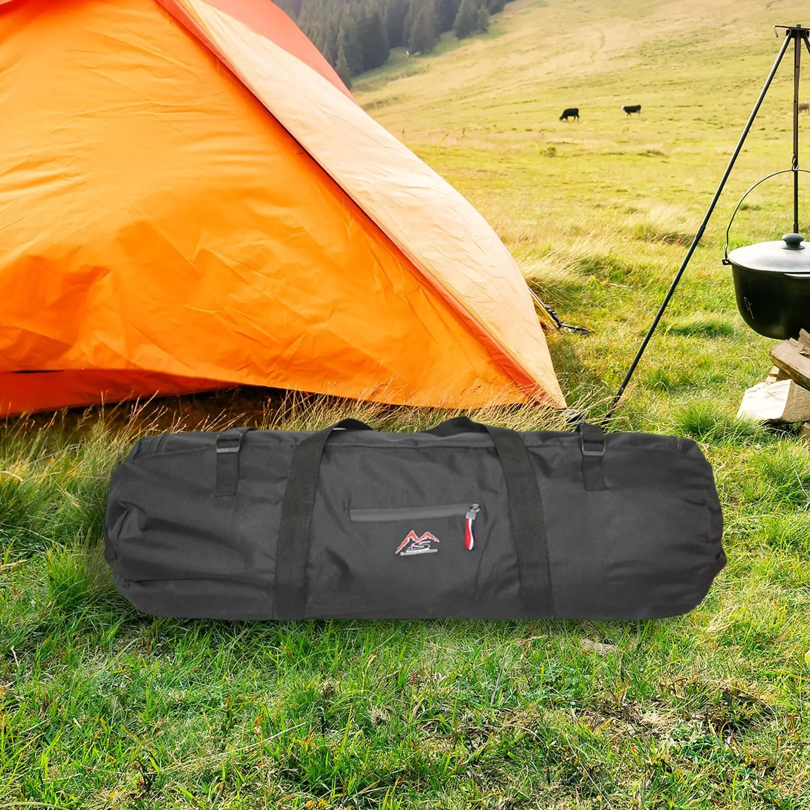 التخييم خيمة حقيبة التخزين القماش الخشن مقاوم للماء نزهة في الهواء الطلق الصيد الكاكي 75 سنتيمتر x 26 سنتيمتر S