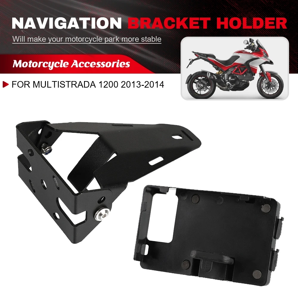 

Motorcycle GPS/SMART PHONE Navigation GPS Plate Bracket Adapt Holder FOR DUCATI MULTISTRADA 1200 2013-2014 MULTISTRADA1200